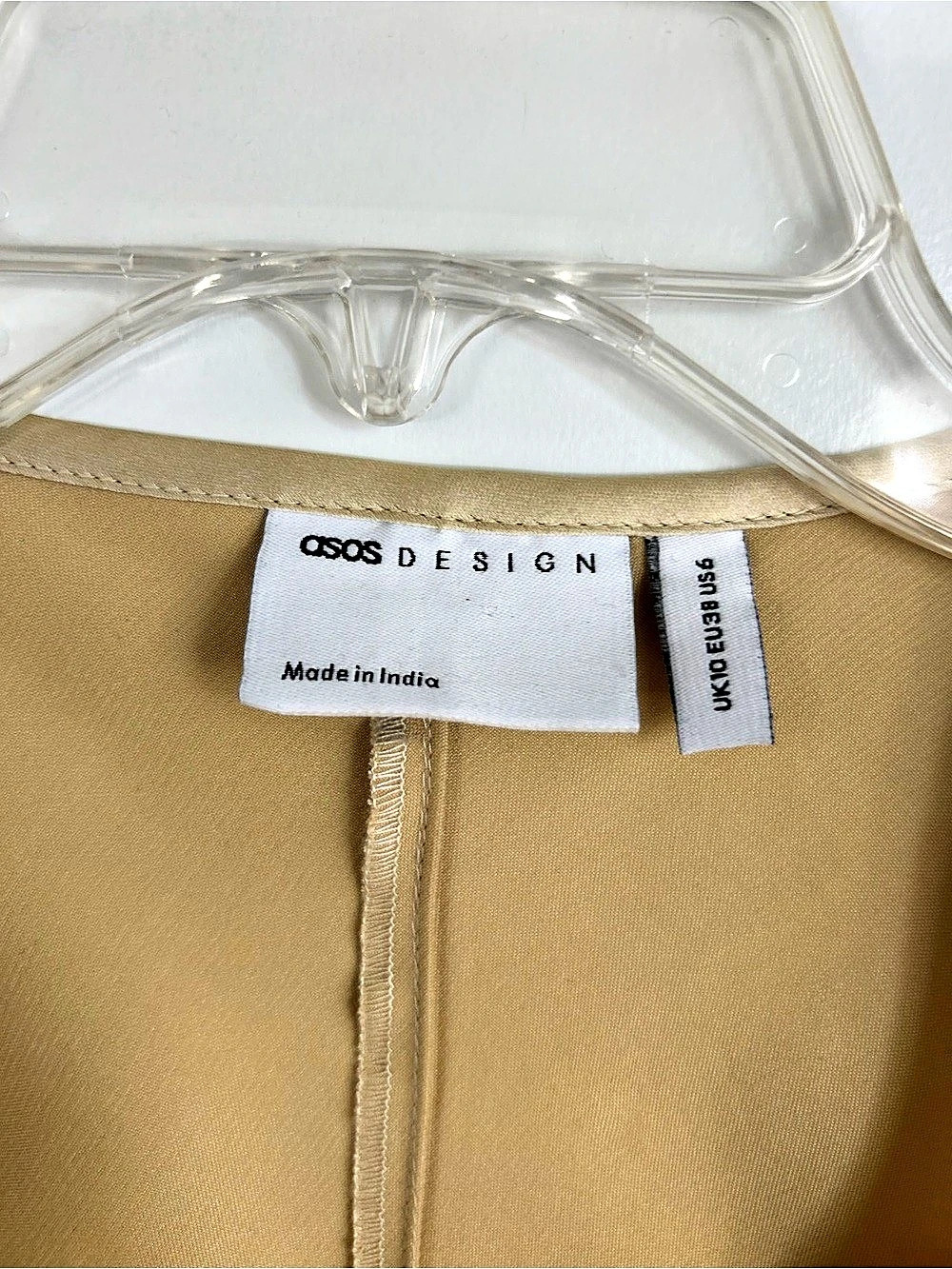ASOS Design Satin-Look Maxi Dress in Brown Like New - Picture 2 of 2